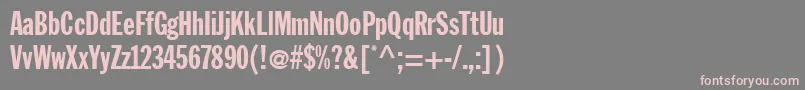 フォントJackextracond – 灰色の背景にピンクのフォント
