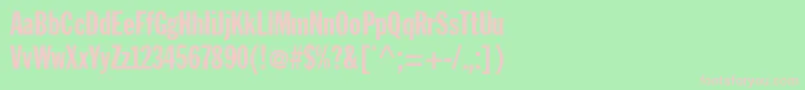 Jackextracond-fontti – vaaleanpunaiset fontit vihreällä taustalla