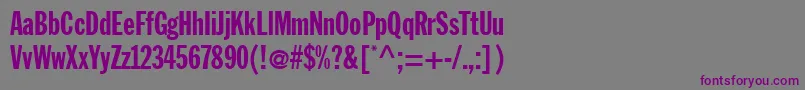 Шрифт Jackextracond – фиолетовые шрифты на сером фоне