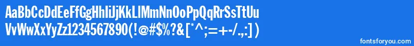 Jackextracond Font – White Fonts on Blue Background