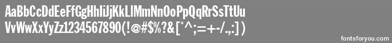 フォントJackextracond – 灰色の背景に白い文字