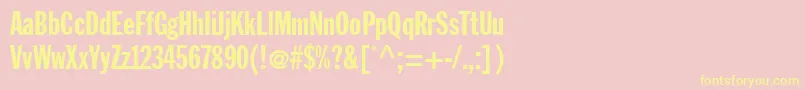 Шрифт Jackextracond – жёлтые шрифты на розовом фоне