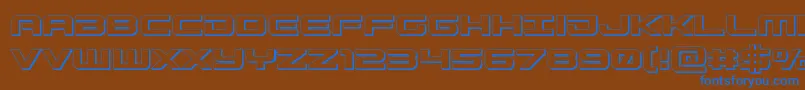 Gunship3D Font – Blue Fonts on Brown Background