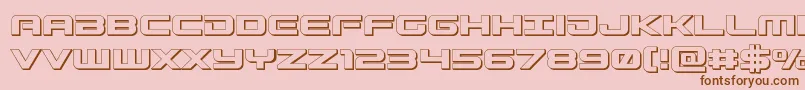 Gunship3D Font – Brown Fonts on Pink Background