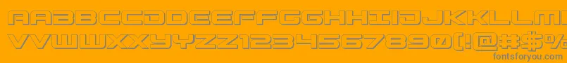 Gunship3D Font – Gray Fonts on Orange Background