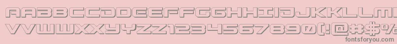 Gunship3D Font – Gray Fonts on Pink Background