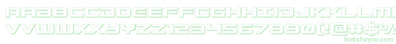 Gunship3D Font – Green Fonts on White Background
