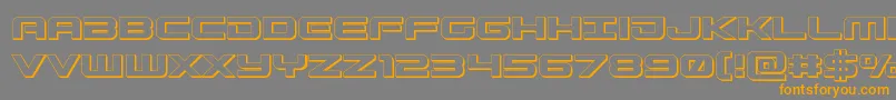 Gunship3D Font – Orange Fonts on Gray Background