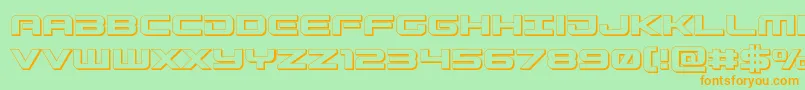 Gunship3D Font – Orange Fonts on Green Background