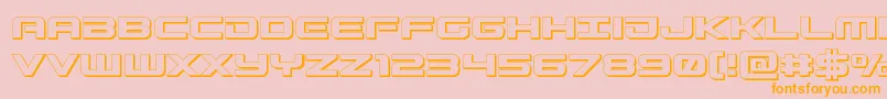 Gunship3D Font – Orange Fonts on Pink Background