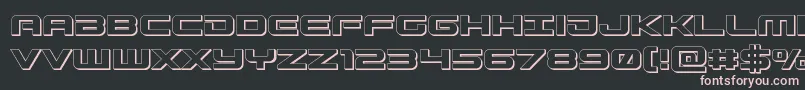 Gunship3D Font – Pink Fonts on Black Background