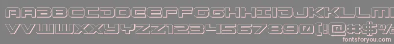 Gunship3D Font – Pink Fonts on Gray Background