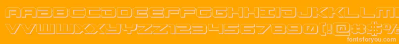 Czcionka Gunship3D – różowe czcionki na pomarańczowym tle