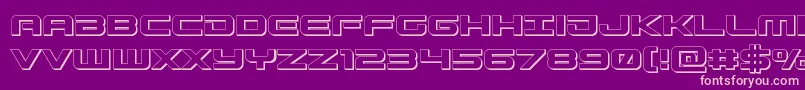 Gunship3D Font – Pink Fonts on Purple Background