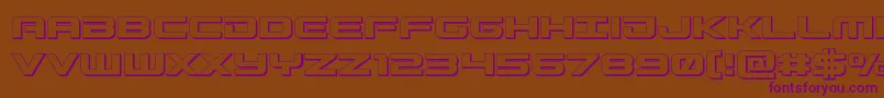 Gunship3D Font – Purple Fonts on Brown Background