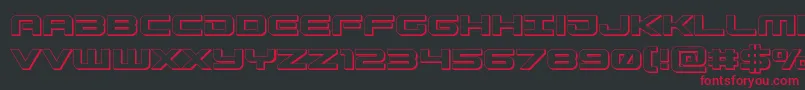 Gunship3D Font – Red Fonts on Black Background