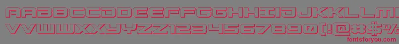 Gunship3D Font – Red Fonts on Gray Background