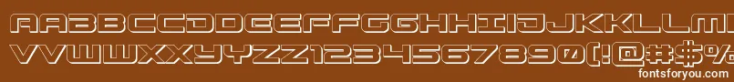 Gunship3D Font – White Fonts on Brown Background