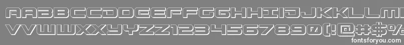 Gunship3D Font – White Fonts on Gray Background