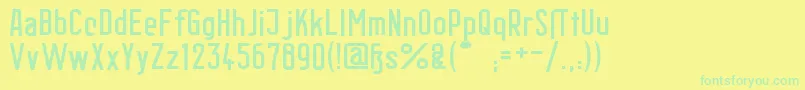 BerlinEmailWideSemibold Font – Green Fonts on Yellow Background