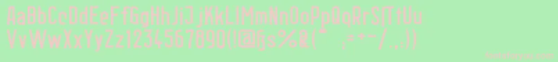 Fonte BerlinEmailWideSemibold – fontes rosa em um fundo verde