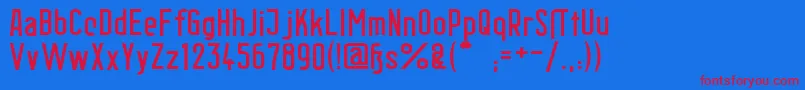 BerlinEmailWideSemibold Font – Red Fonts on Blue Background