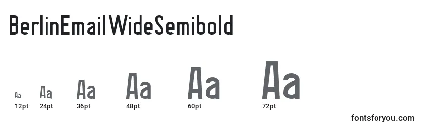 Размеры шрифта BerlinEmailWideSemibold
