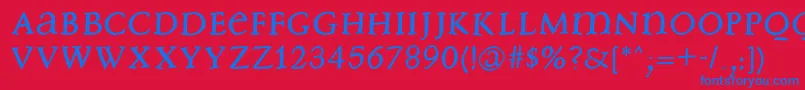 Freebradbury Font – Blue Fonts on Red Background