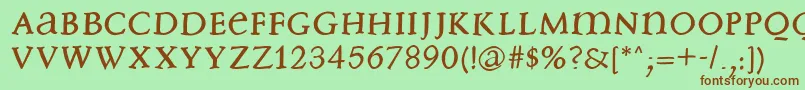 Freebradbury Font – Brown Fonts on Green Background