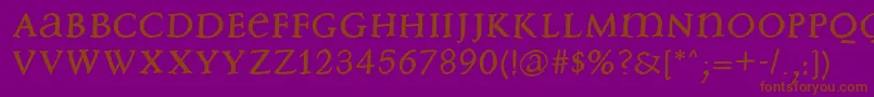 Freebradbury Font – Brown Fonts on Purple Background