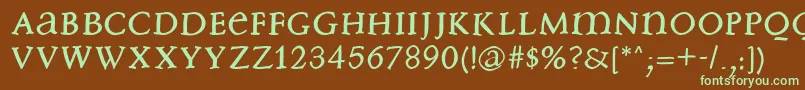 Freebradbury Font – Green Fonts on Brown Background