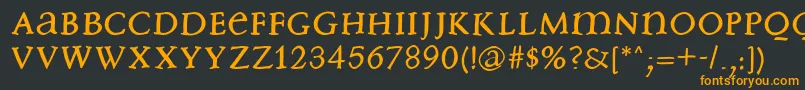 Шрифт Freebradbury – оранжевые шрифты на чёрном фоне