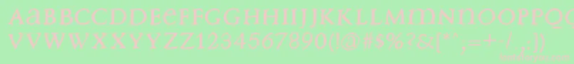 Freebradbury Font – Pink Fonts on Green Background