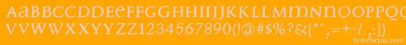 Freebradbury Font – Pink Fonts on Orange Background