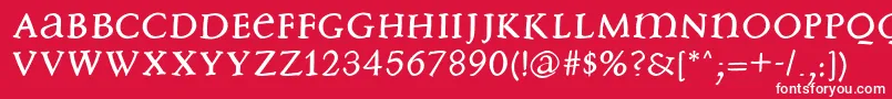 Freebradbury Font – White Fonts on Red Background