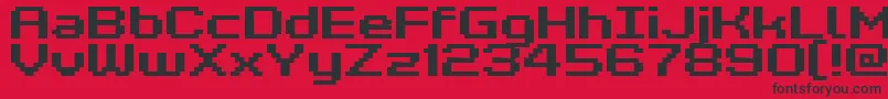 GrixelKyrou7WideBold Font – Black Fonts on Red Background