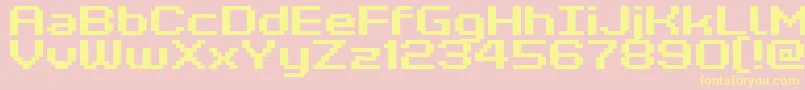 GrixelKyrou7WideBold Font – Yellow Fonts on Pink Background