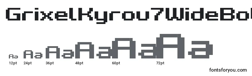 GrixelKyrou7WideBold Font Sizes