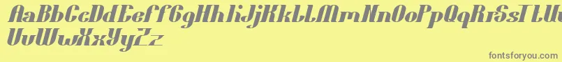 フォントOceanography – 黄色の背景に灰色の文字