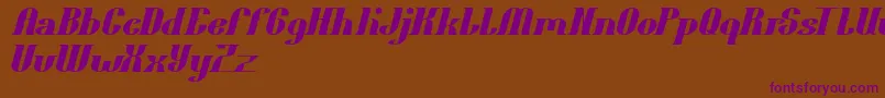 Шрифт Oceanography – фиолетовые шрифты на коричневом фоне