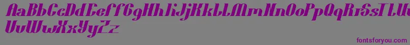 フォントOceanography – 紫色のフォント、灰色の背景