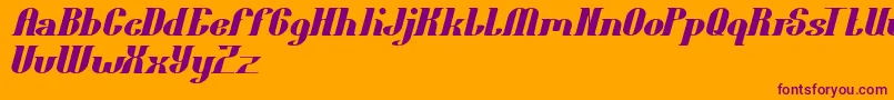 フォントOceanography – オレンジの背景に紫のフォント