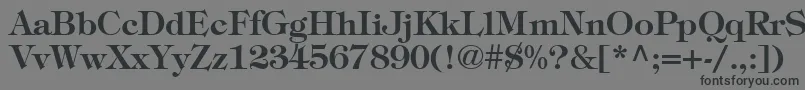 フォントItcTiffanyLtDemi – 黒い文字の灰色の背景