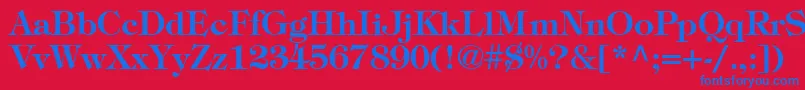 ItcTiffanyLtDemi Font – Blue Fonts on Red Background