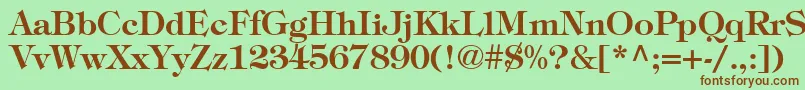 ItcTiffanyLtDemi Font – Brown Fonts on Green Background