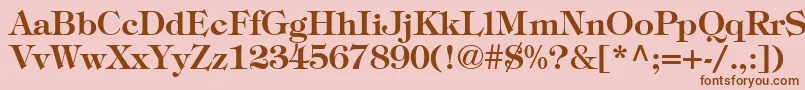 ItcTiffanyLtDemi Font – Brown Fonts on Pink Background