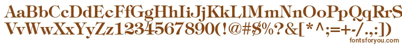 Шрифт ItcTiffanyLtDemi – коричневые шрифты на белом фоне