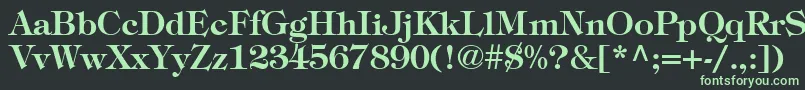 ItcTiffanyLtDemi Font – Green Fonts on Black Background