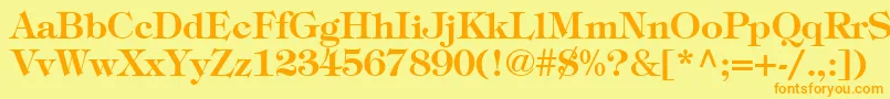 ItcTiffanyLtDemi Font – Orange Fonts on Yellow Background