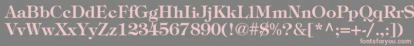 ItcTiffanyLtDemi Font – Pink Fonts on Gray Background